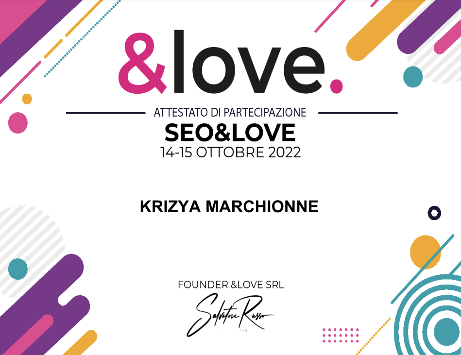 Attestato di partecipazione & Love