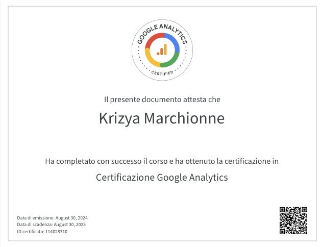 Certificazione GA4