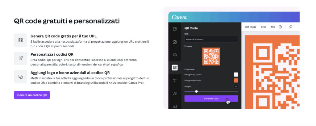 Generatore di QR Code di Canva